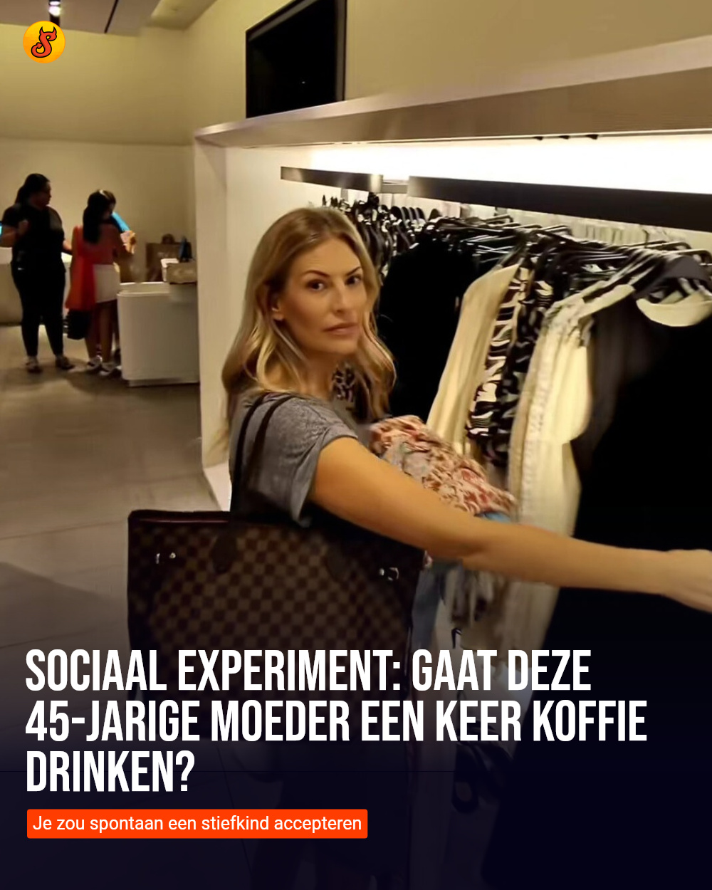 Sociaal experiment: Gaat deze 45-jarige moeder een keer koffie drinken?