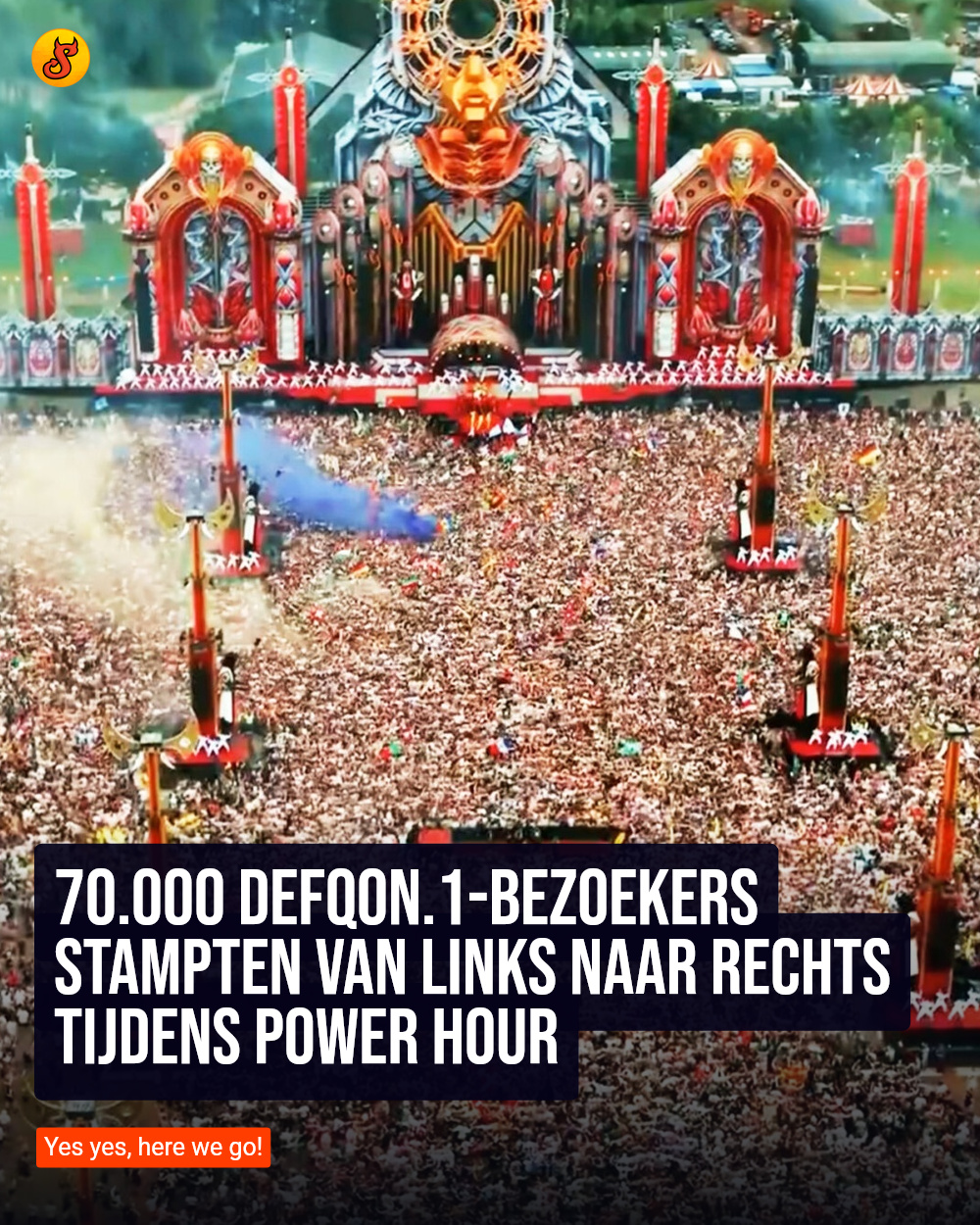 70.000 Defqon.1-bezoekers stampten van links naar rechts tijdens Power Hour