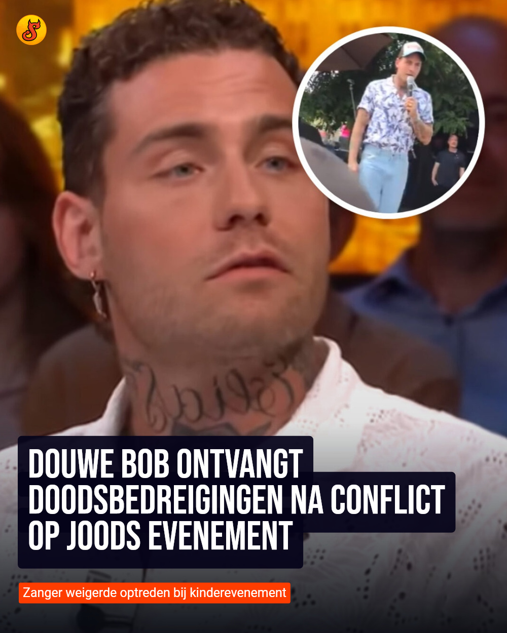 Douwe Bob ontvangt doodsbedreigingen na conflict op Joods evenement