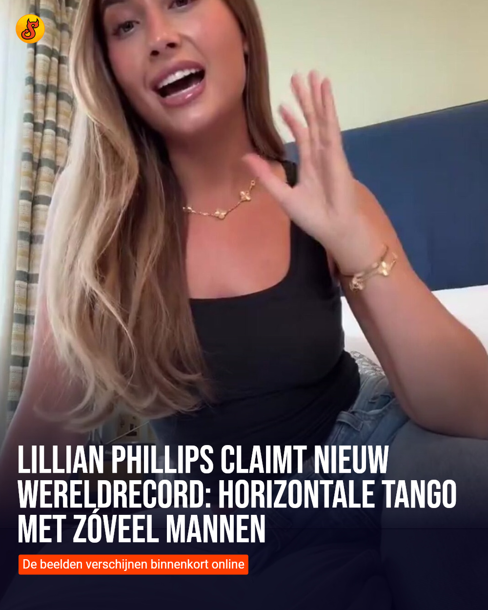 Lillian Phillips claimt nieuw wereldrecord: horizontale tango met zóveel mannen