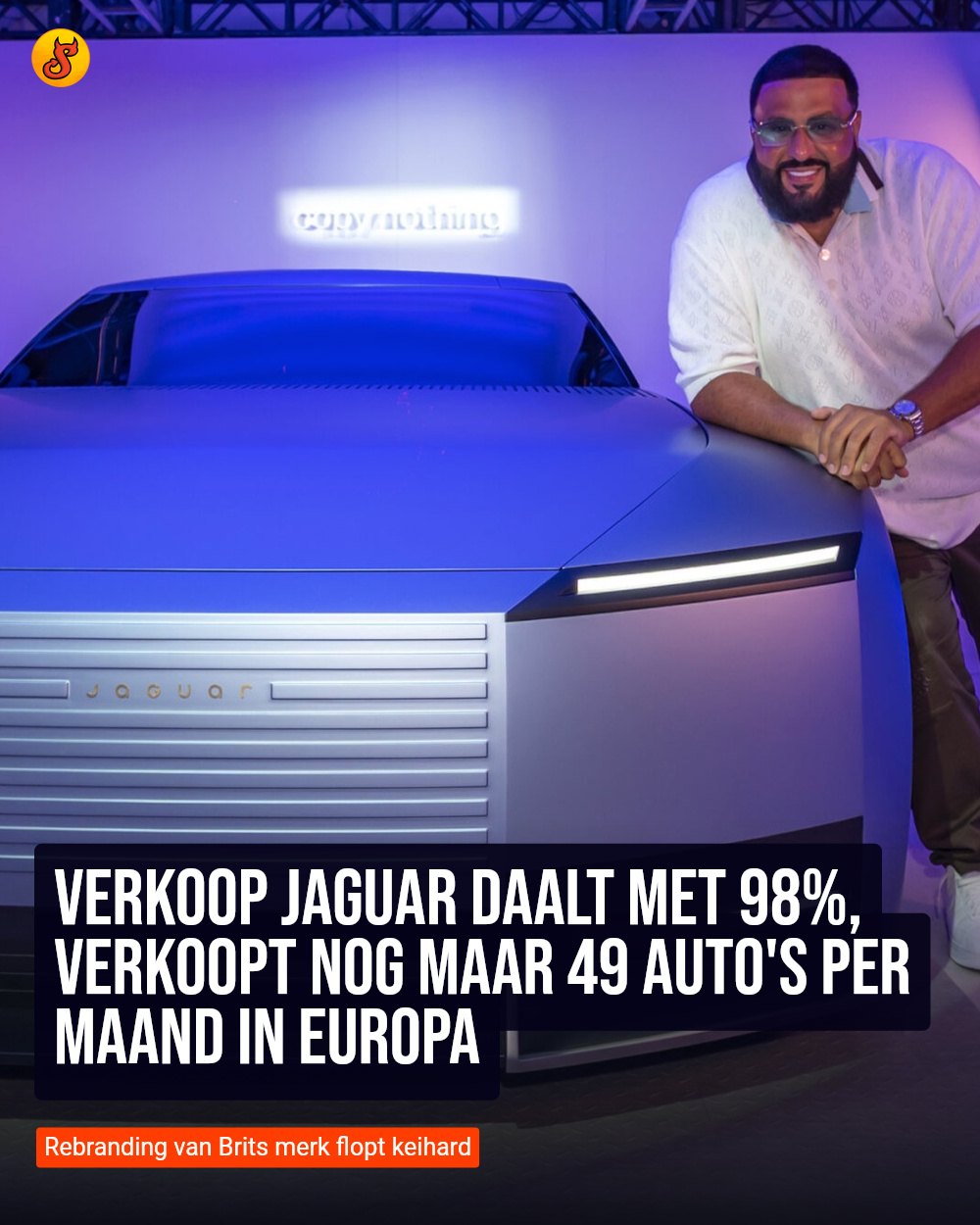 Verkoop Jaguar daalt met 98%, verkoopt nog maar 49 auto's per maand in Europa