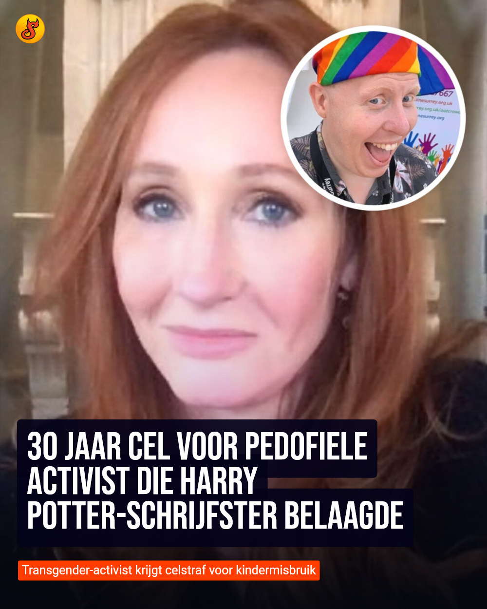 30 jaar cel voor pedofiele activist die Harry Potter-schrijfster belaagde