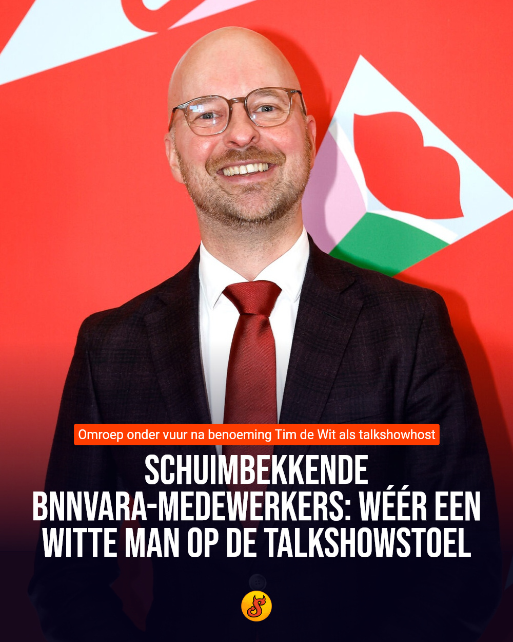 Schuimbekkende BNNVara-medewerkers: wéér een witte man op de talkshowstoel