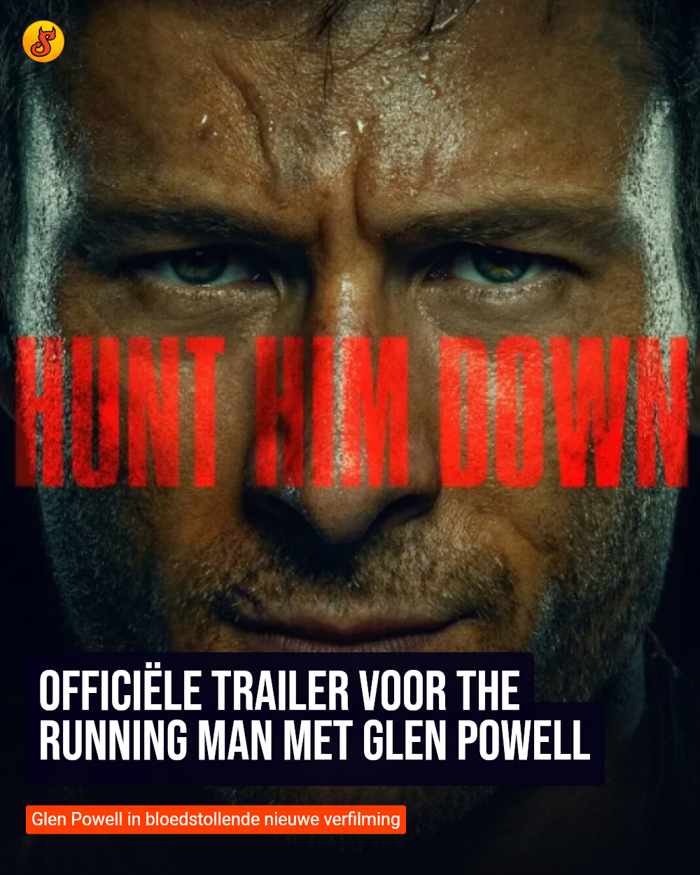 Officiële trailer voor The Running Man met Glen Powell