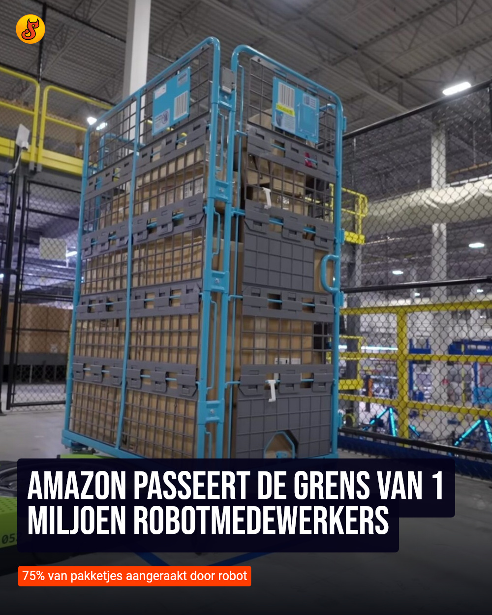 Amazon passeert de grens van 1 miljoen robotmedewerkers
