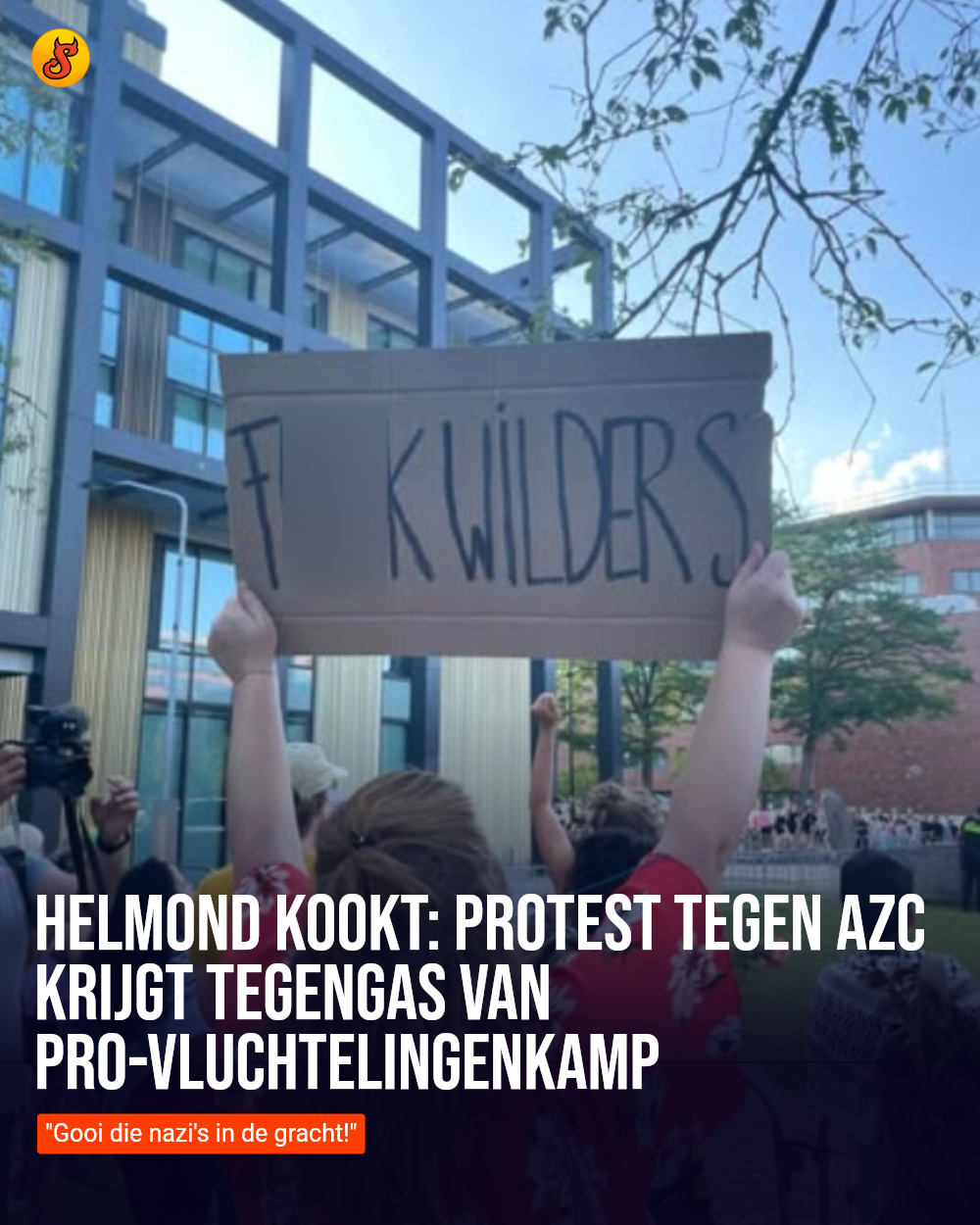 Helmond kookt: Protest tegen AZC krijgt tegengas van pro-vluchtelingenkamp
