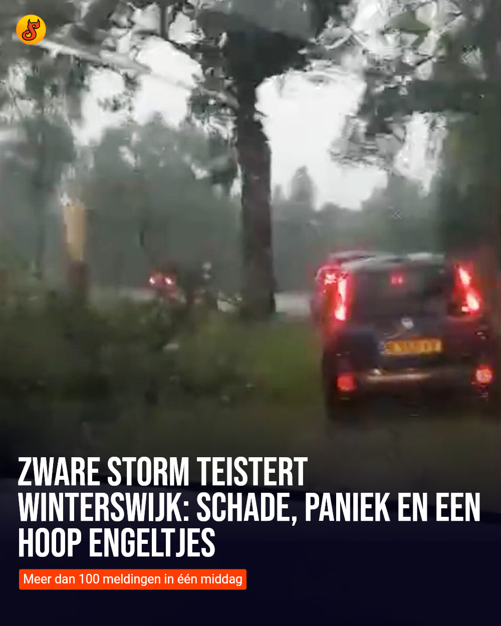 Zware storm teistert Winterswijk: schade, paniek en een hoop engeltjes