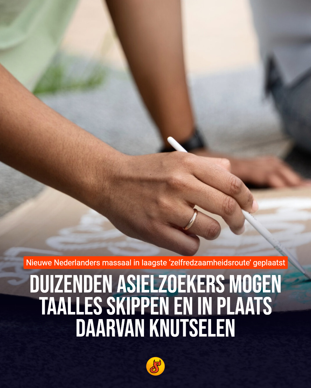 Duizenden asielzoekers mogen taalles skippen en in plaats daarvan knutselen