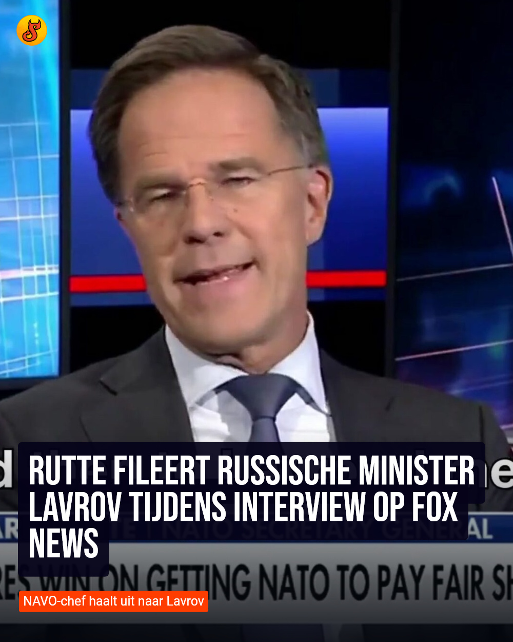 Rutte fileert Russische minister Lavrov tijdens interview op Fox News