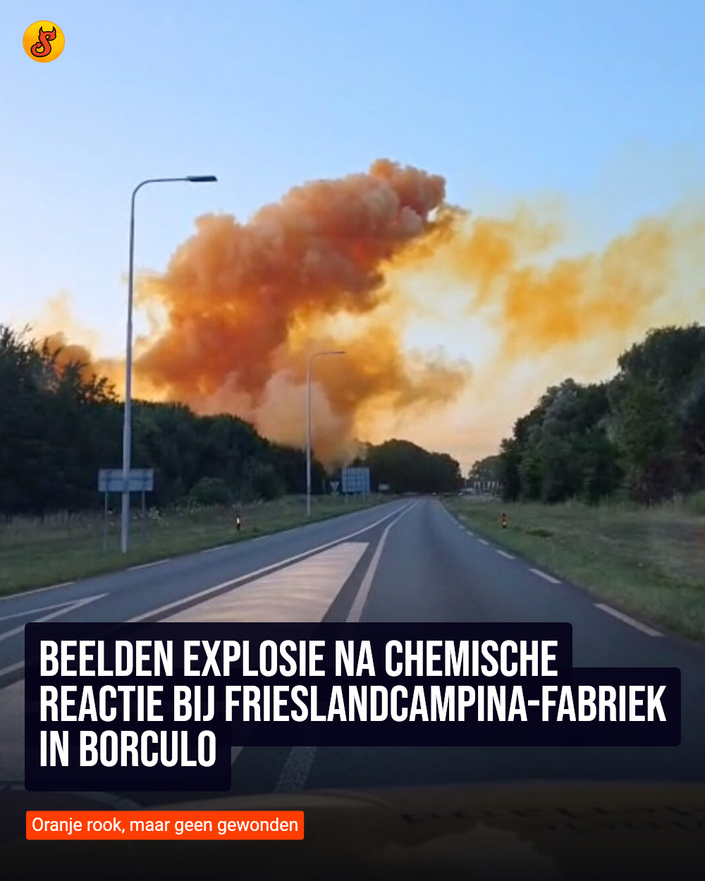Beelden explosie na chemische reactie bij FrieslandCampina-fabriek in Borculo