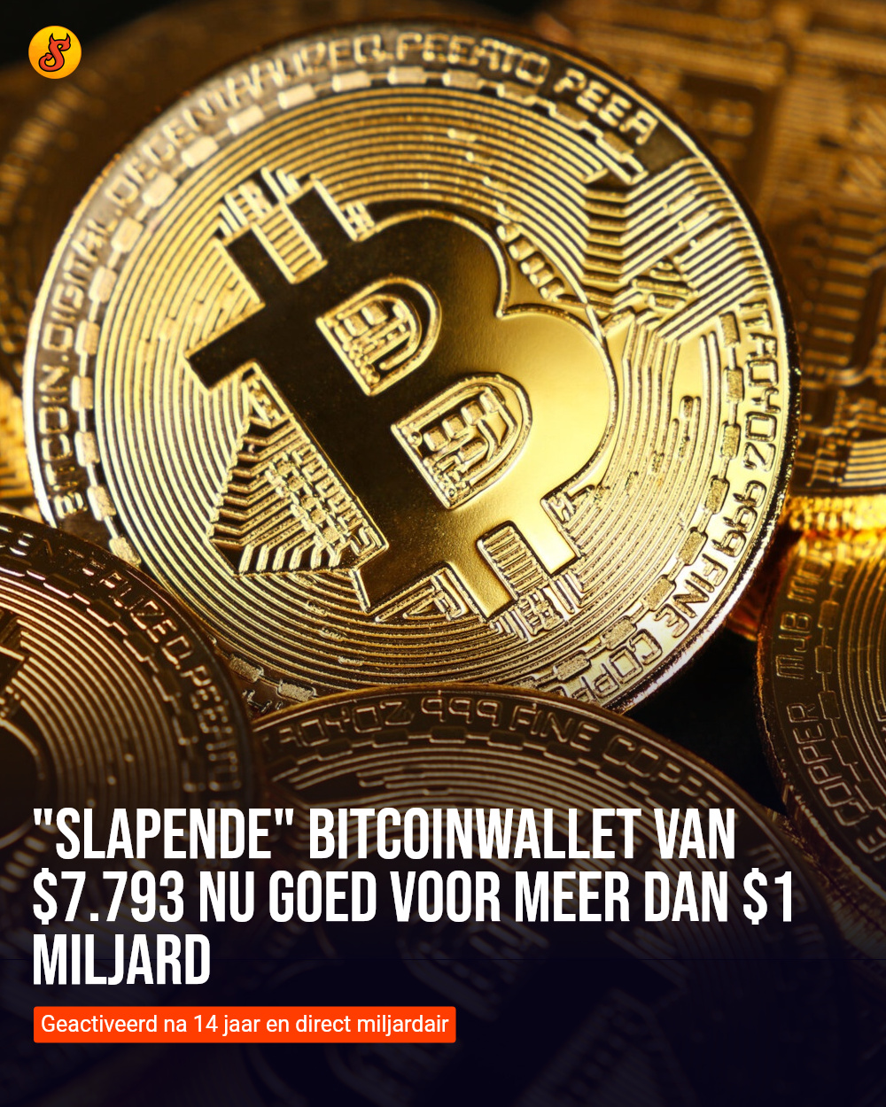 "Slapende" bitcoinwallet van $7.793 nu goed voor meer dan $1 miljard