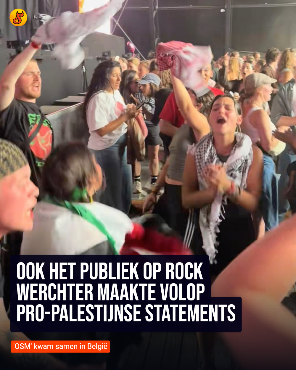 Ook het publiek op Rock Werchter maakte volop pro-Palestijnse statements