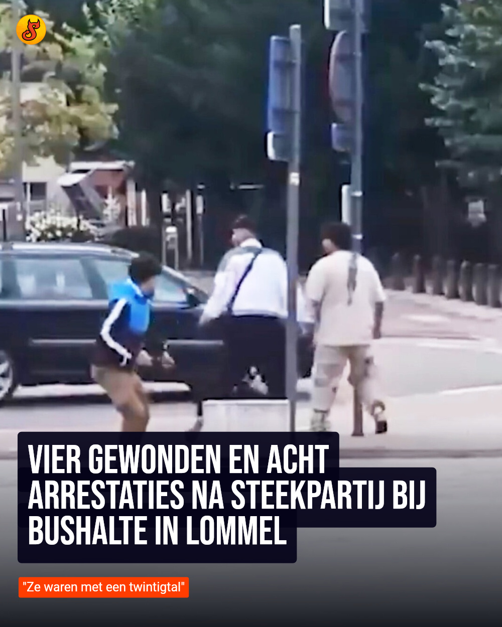 Vier gewonden en acht arrestaties na steekpartij bij bushalte in Lommel