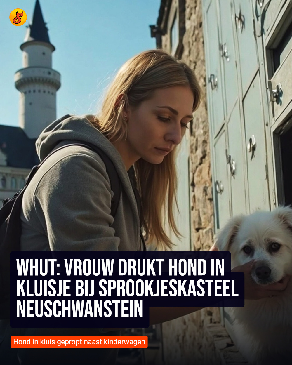 WHUT: Vrouw drukt hond in kluisje bij sprookjeskasteel Neuschwanstein