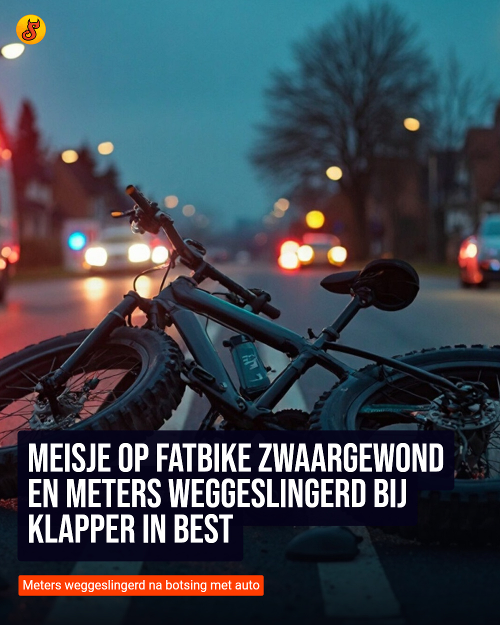 Meisje op fatbike zwaargewond en meters weggeslingerd bij klapper in Best