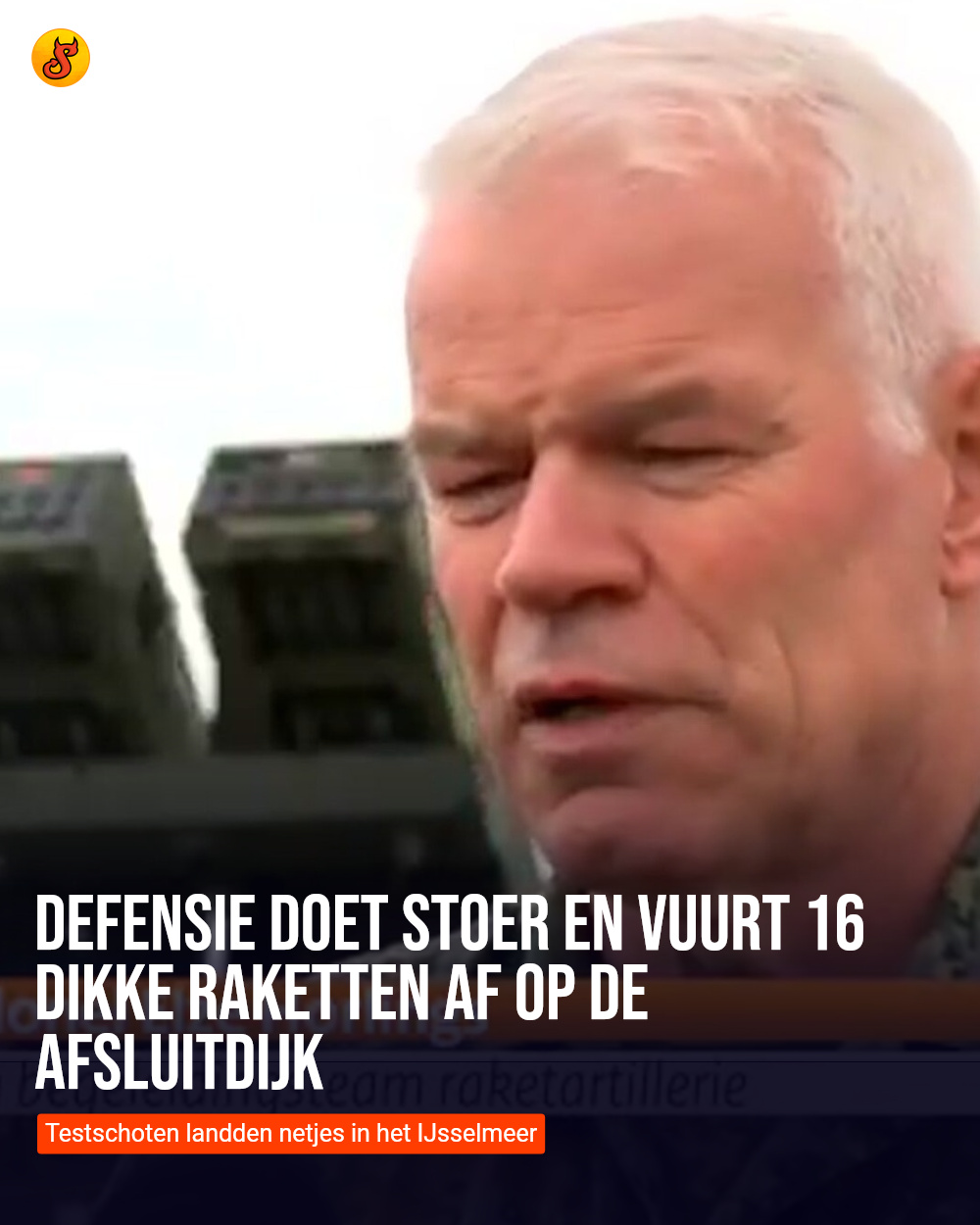 Defensie doet stoer en vuurt 16 dikke raketten af op de Afsluitdijk