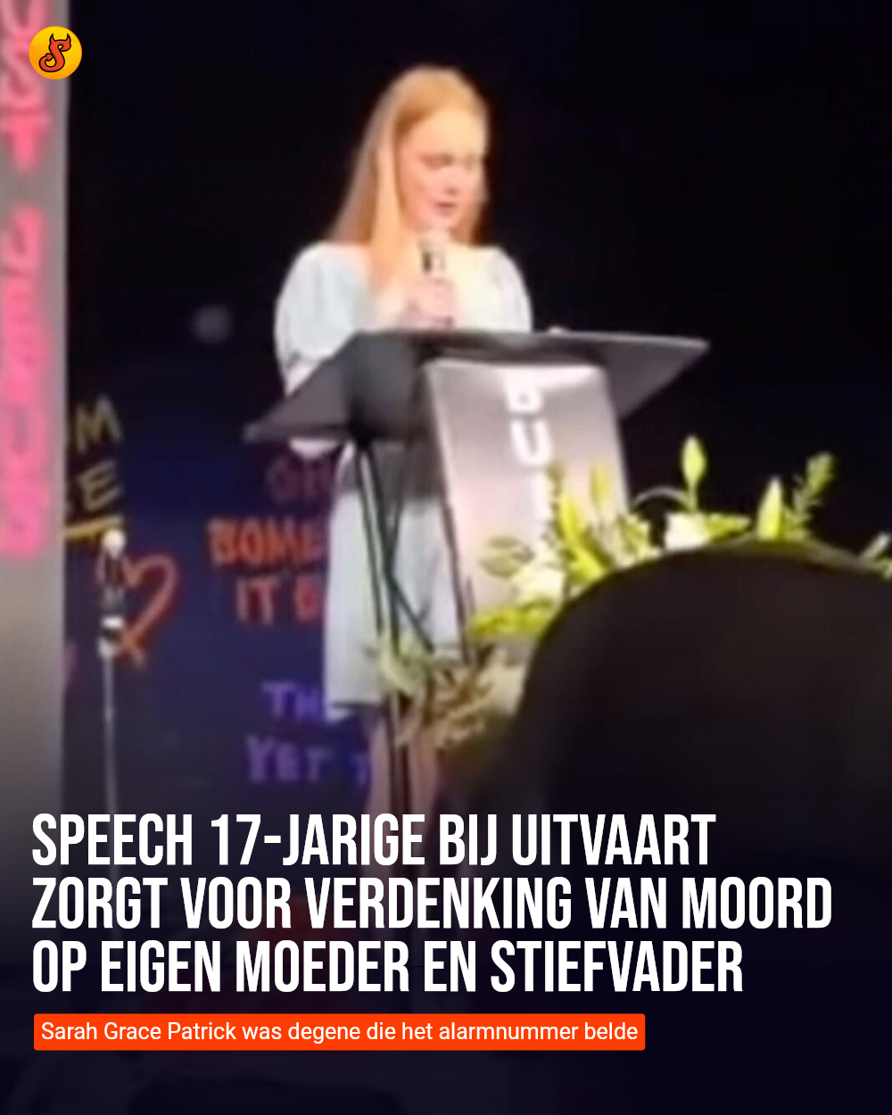 Speech 17-jarige bij uitvaart zorgt voor verdenking van moord op eigen moeder en stiefvader