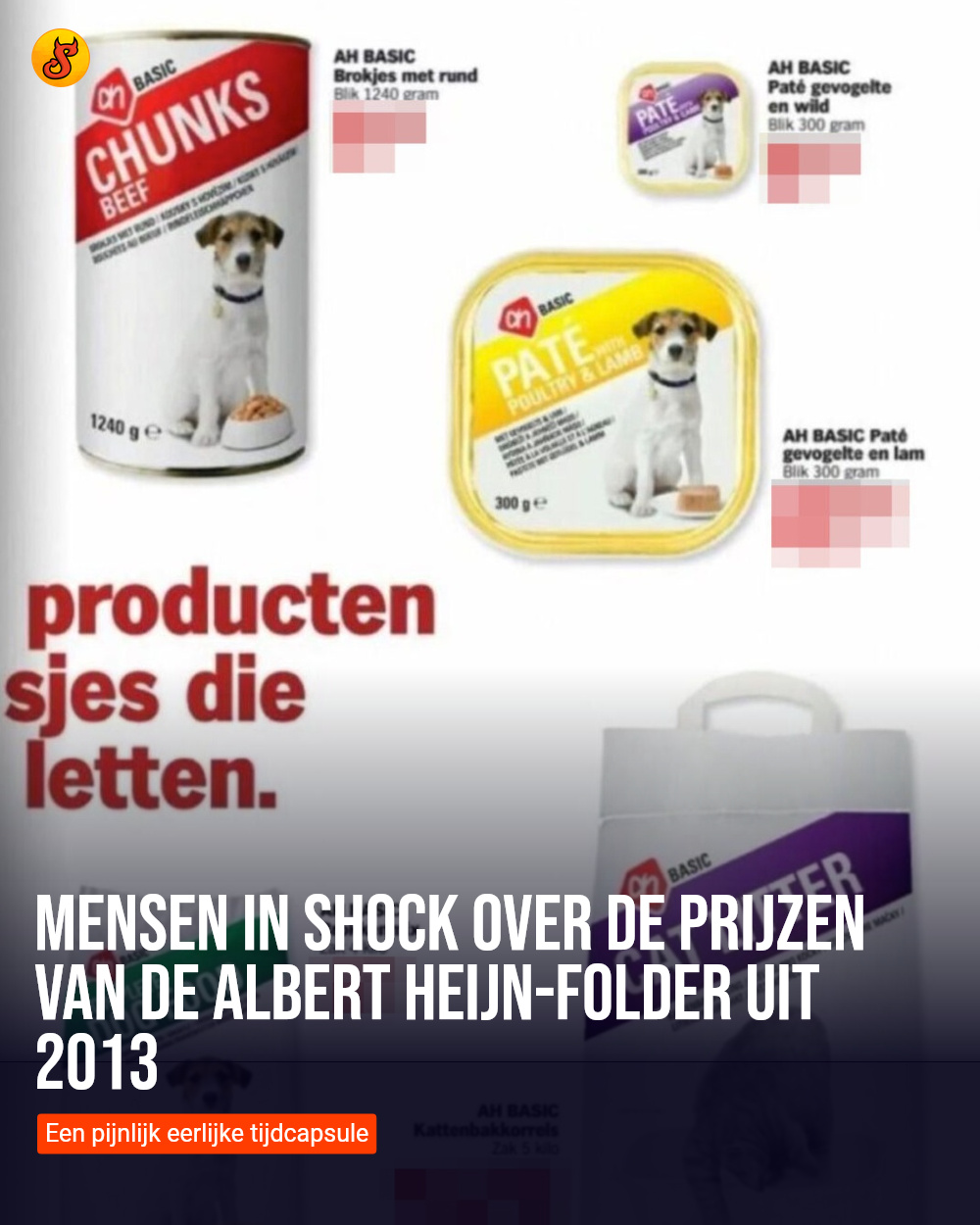 Mensen in shock over de prijzen van de Albert Heijn-folder uit 2013