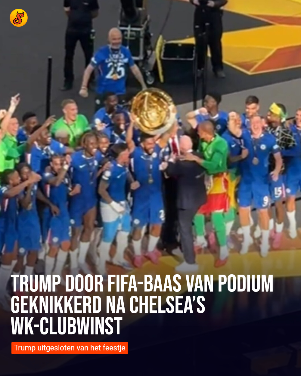 Trump door FIFA-baas van podium geknikkerd na Chelsea’s WK-clubwinst