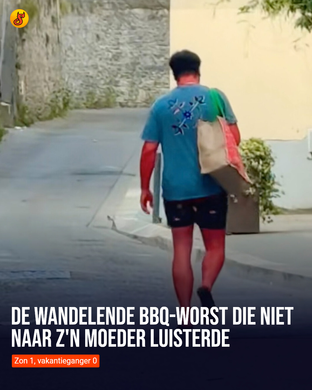 De wandelende BBQ-worst die niet naar z'n moeder luisterde