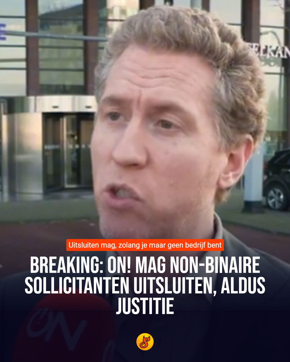 BREAKING: ON! mag non-binaire sollicitanten uitsluiten, aldus justitie