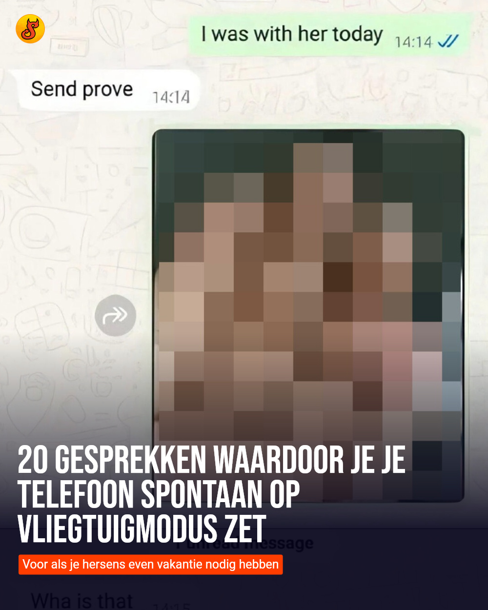 20 gesprekken waardoor je je telefoon spontaan op vliegtuigmodus zet