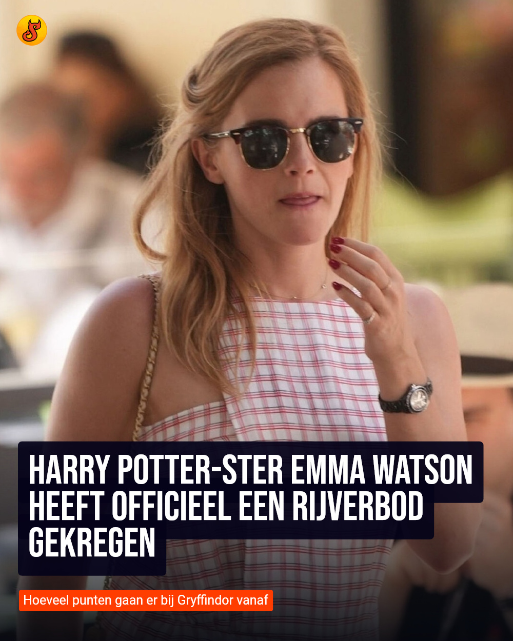 Harry Potter-ster Emma Watson heeft officieel een rijverbod gekregen