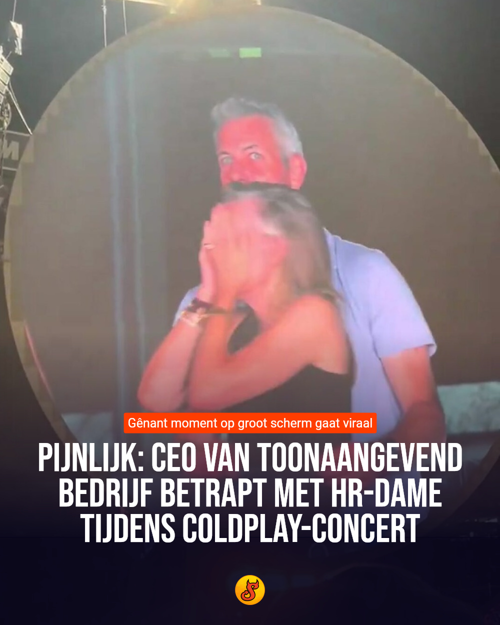 Pijnlijk: CEO van toonaangevend bedrijf betrapt met HR-dame tijdens Coldplay-concert