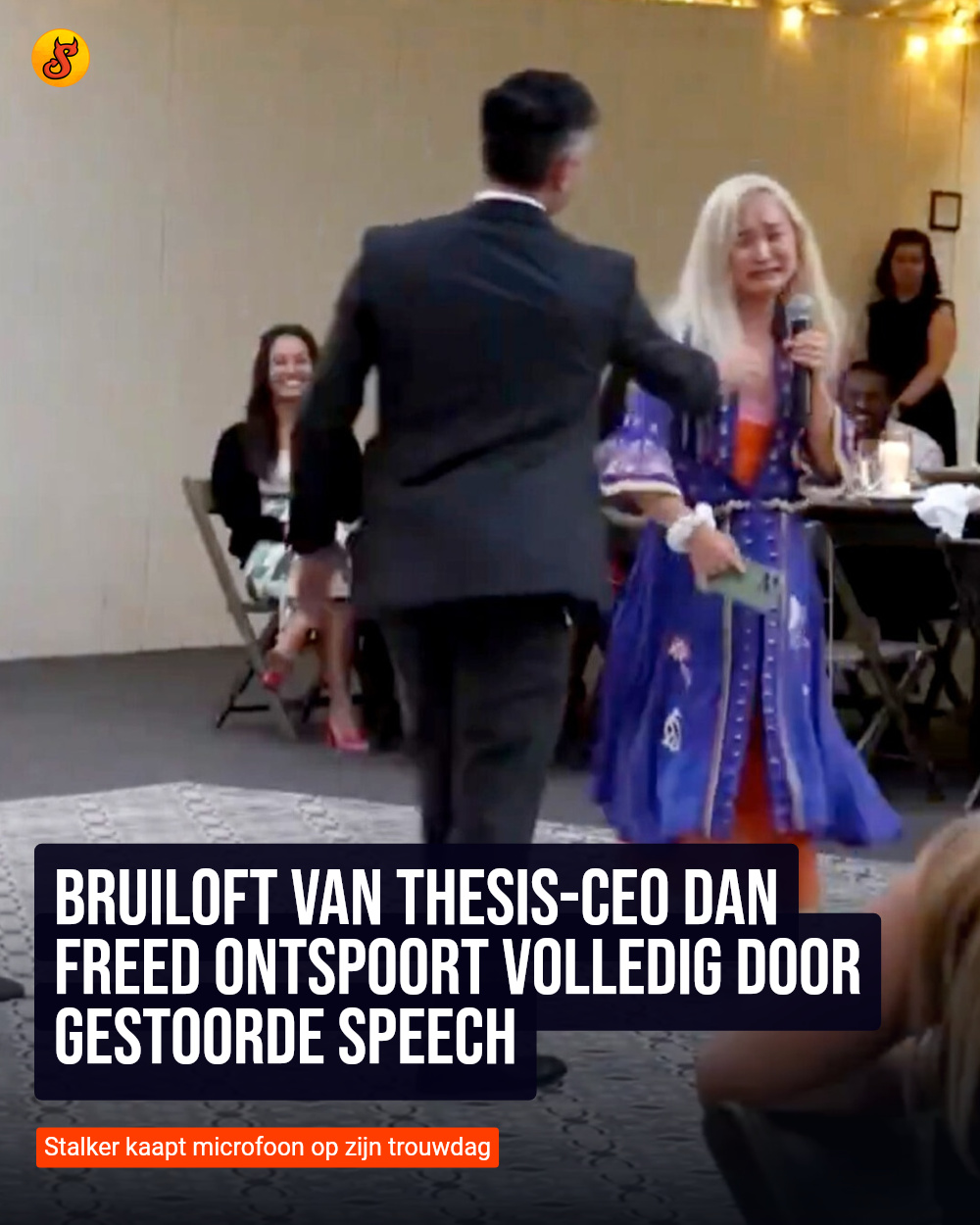 Bruiloft van Thesis-CEO Dan Freed ontspoort volledig door gestoorde speech