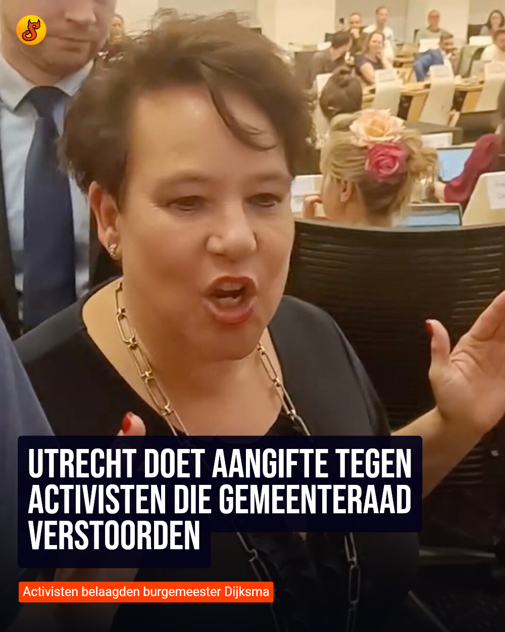 Utrecht doet aangifte tegen activisten die gemeenteraad verstoorden