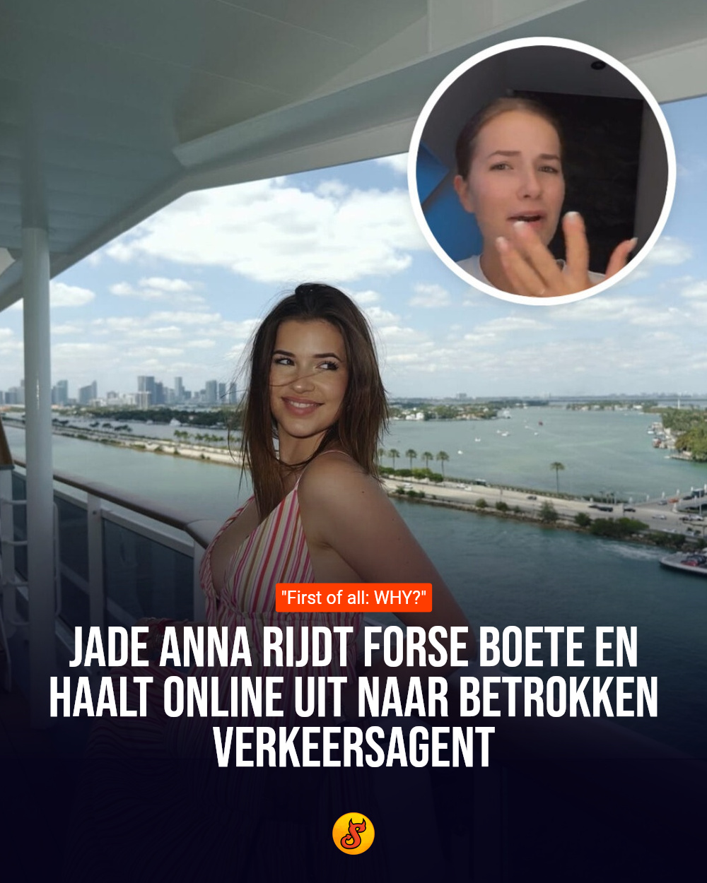 Jade Anna rijdt forse boete en haalt online uit naar betrokken verkeersagent