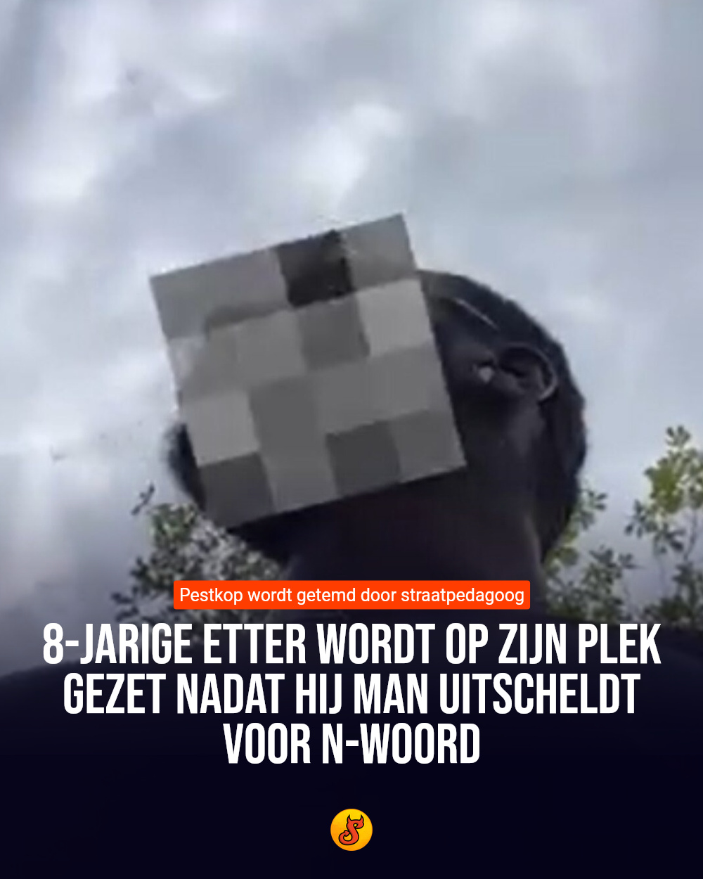 8-jarige etter wordt op zijn plek gezet nadat hij man uitscheldt voor n-woord