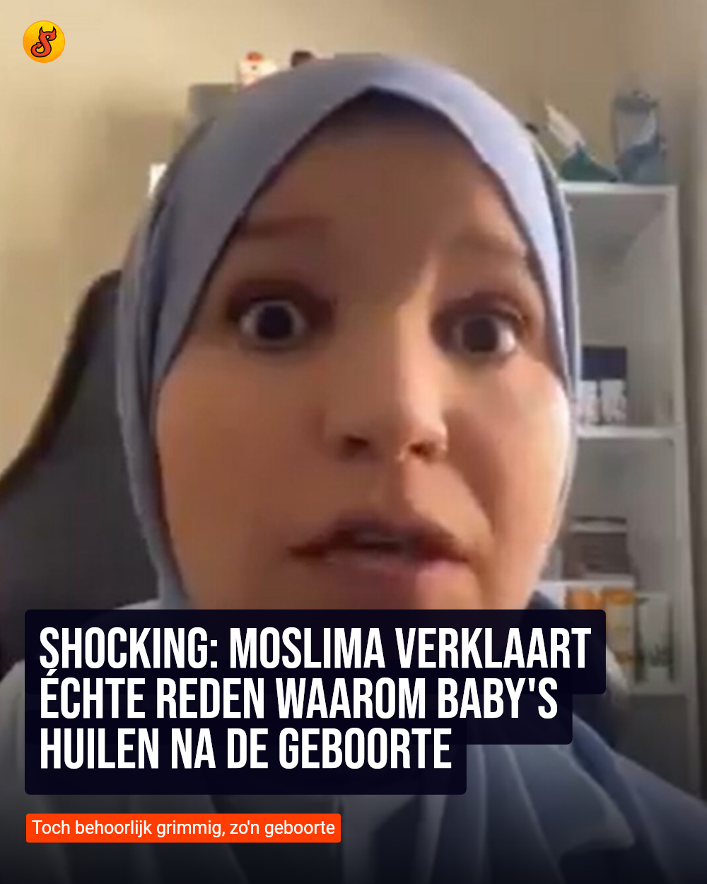 SHOCKING: Moslima verklaart échte reden waarom baby's huilen na de geboorte
