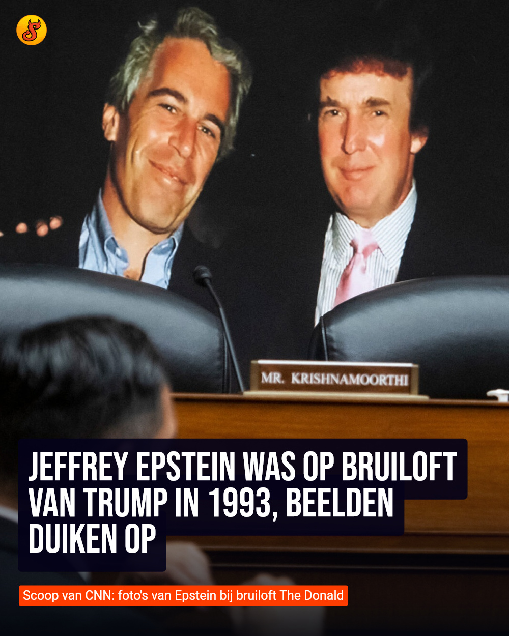 Jeffrey Epstein was op bruiloft van Trump in 1993, beelden duiken op