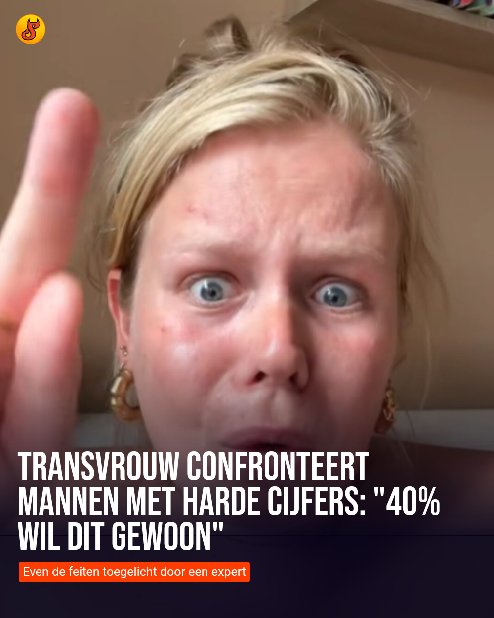 Transvrouw confronteert mannen met harde cijfers: "40% wil dit gewoon"
