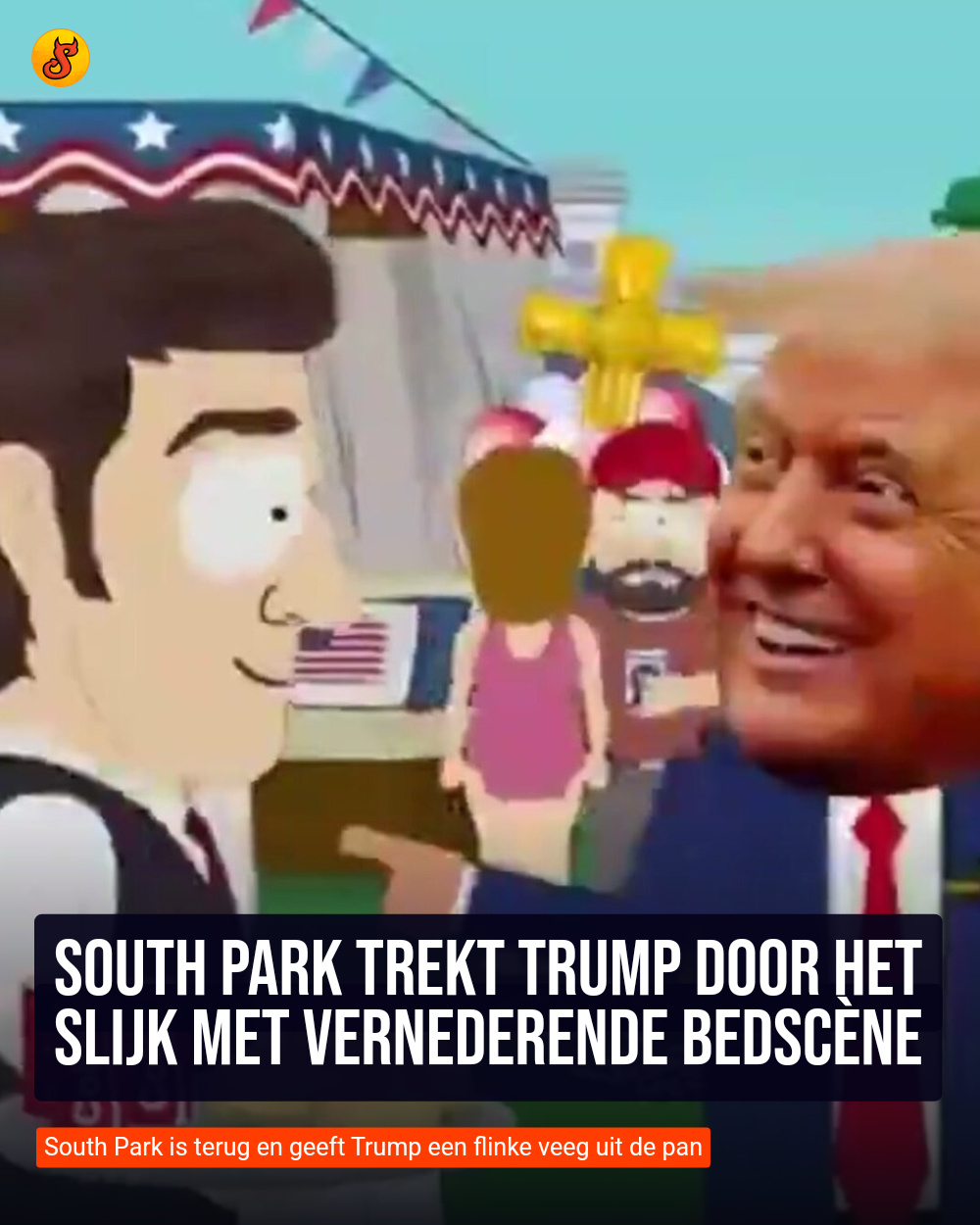 South Park trekt Trump door het slijk met vernederende bedscène