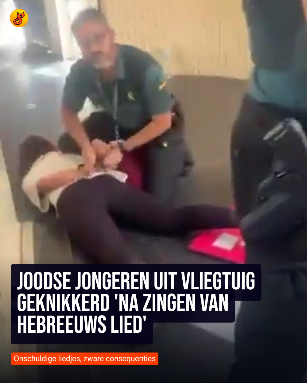 Joodse jongeren uit vliegtuig geknikkerd 'na zingen van Hebreeuws lied'