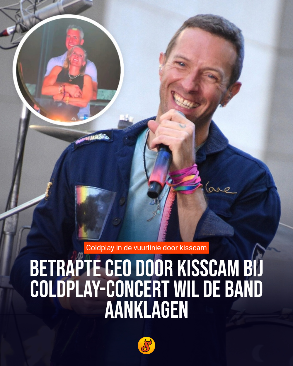 Betrapte CEO door kisscam bij Coldplay-concert wil de band aanklagen