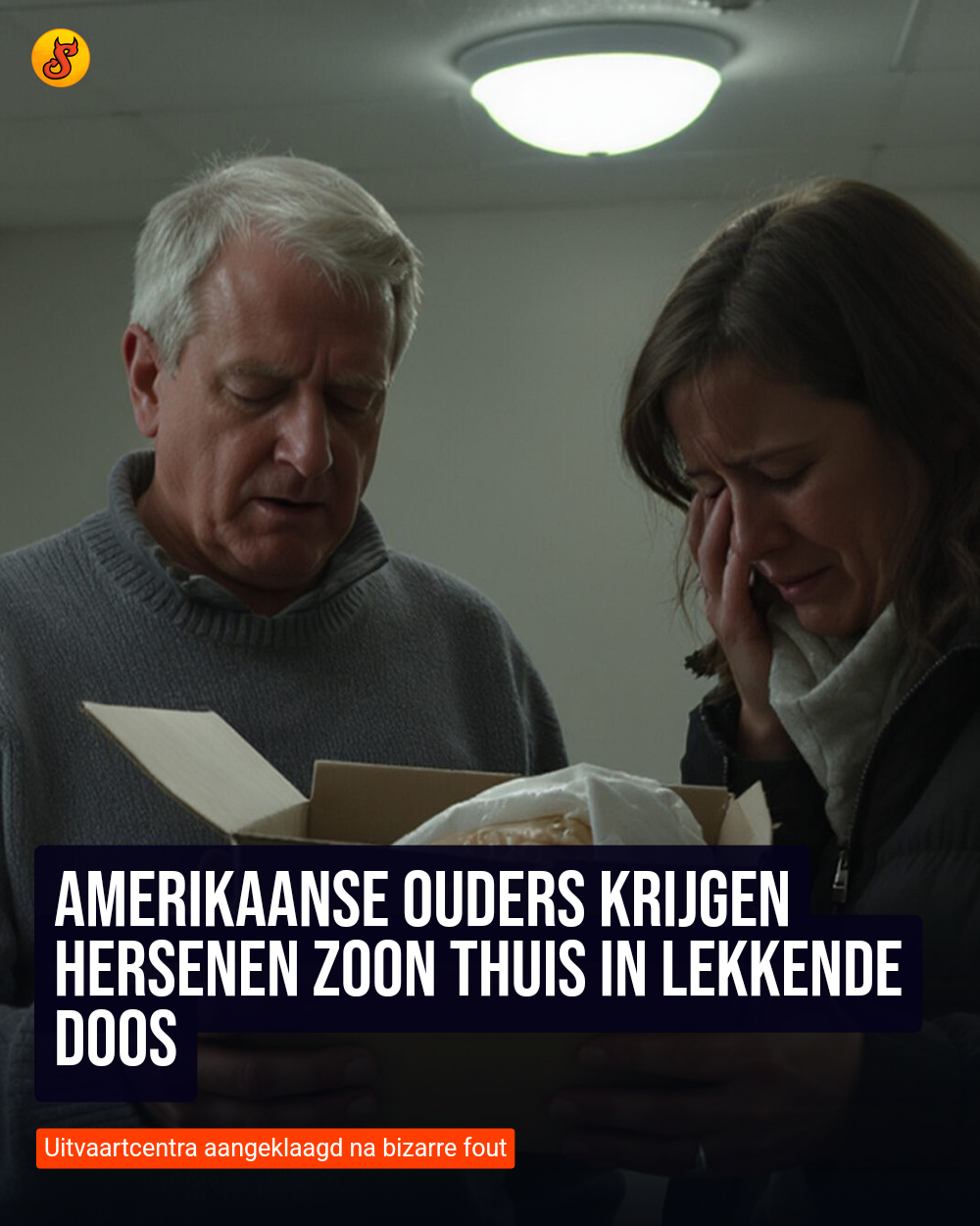 Amerikaanse ouders krijgen hersenen zoon thuis in lekkende doos