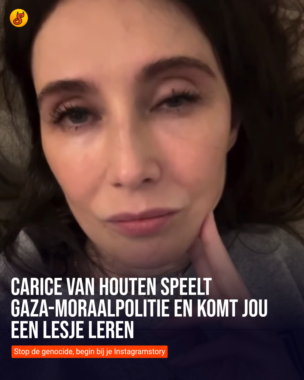 Carice van Houten speelt Gaza-moraalpolitie en komt jou een lesje leren