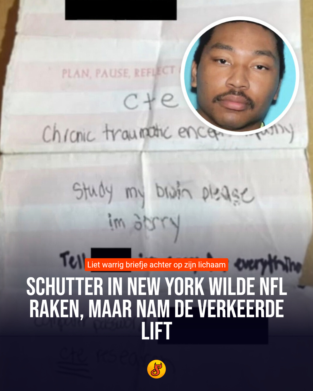 Schutter in New York wilde NFL raken, maar nam de verkeerde lift