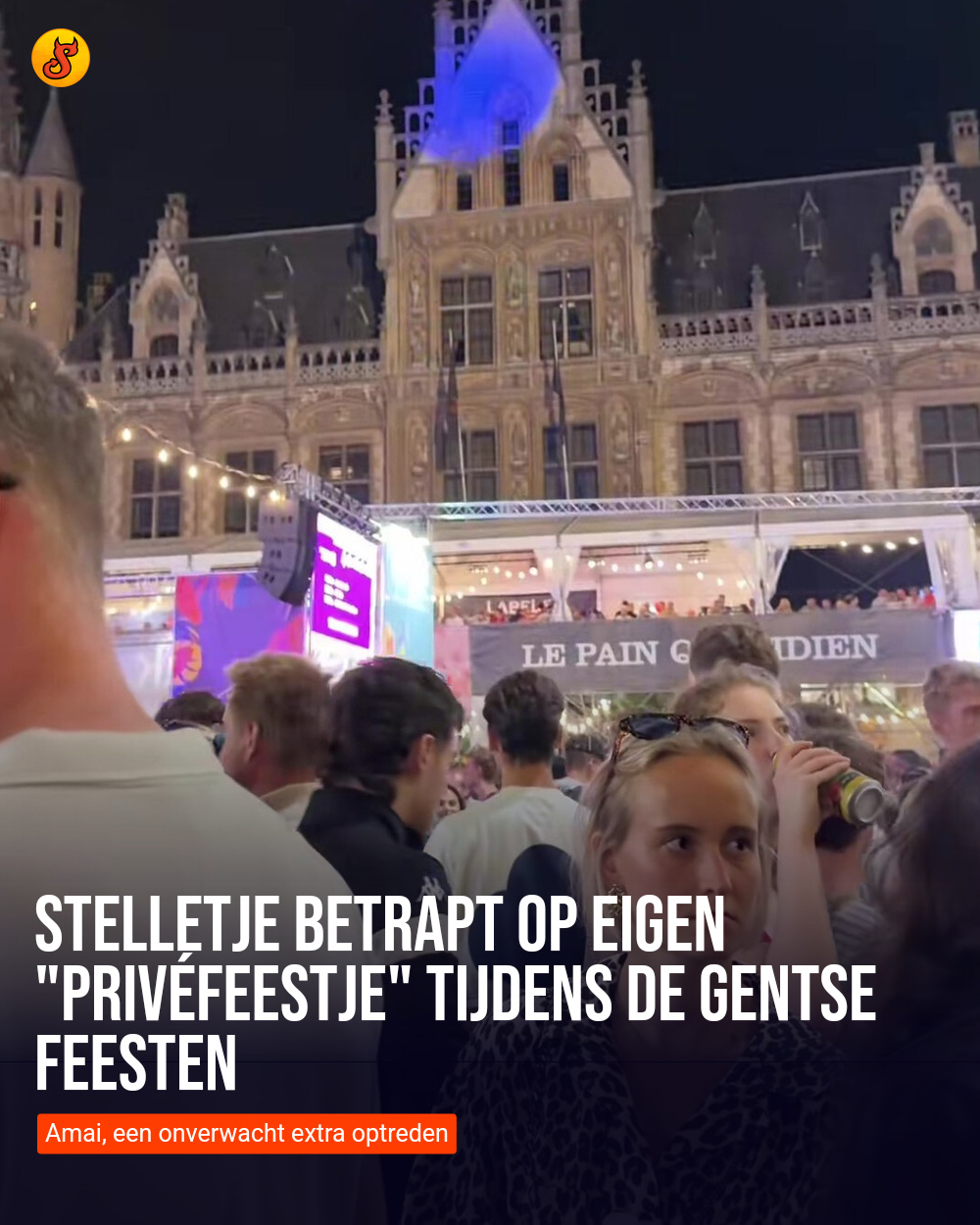 Stelletje betrapt op eigen "privéfeestje" tijdens de Gentse Feesten