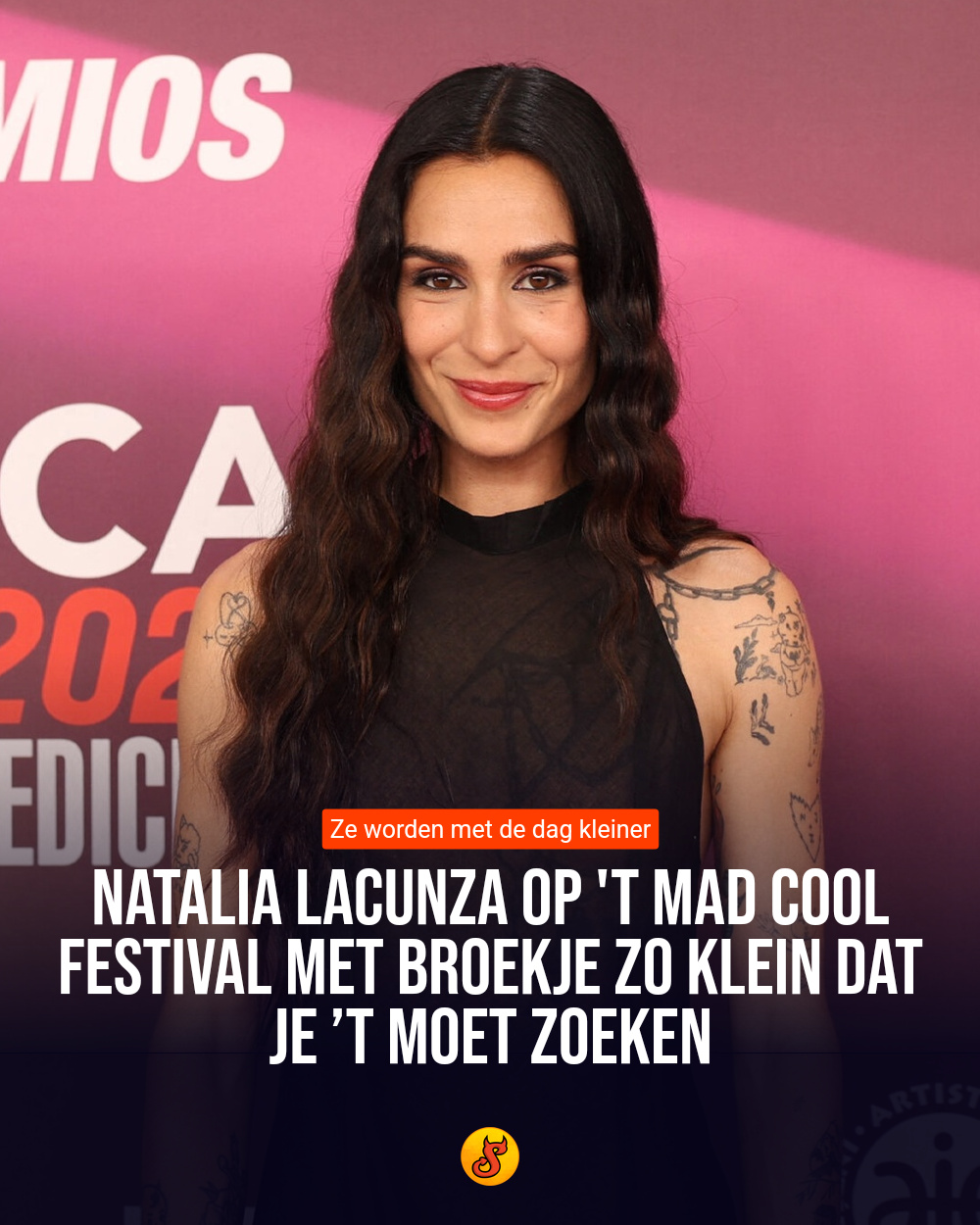 Natalia Lacunza op 't Mad Cool Festival met broekje zo klein dat je ’t moet zoeken