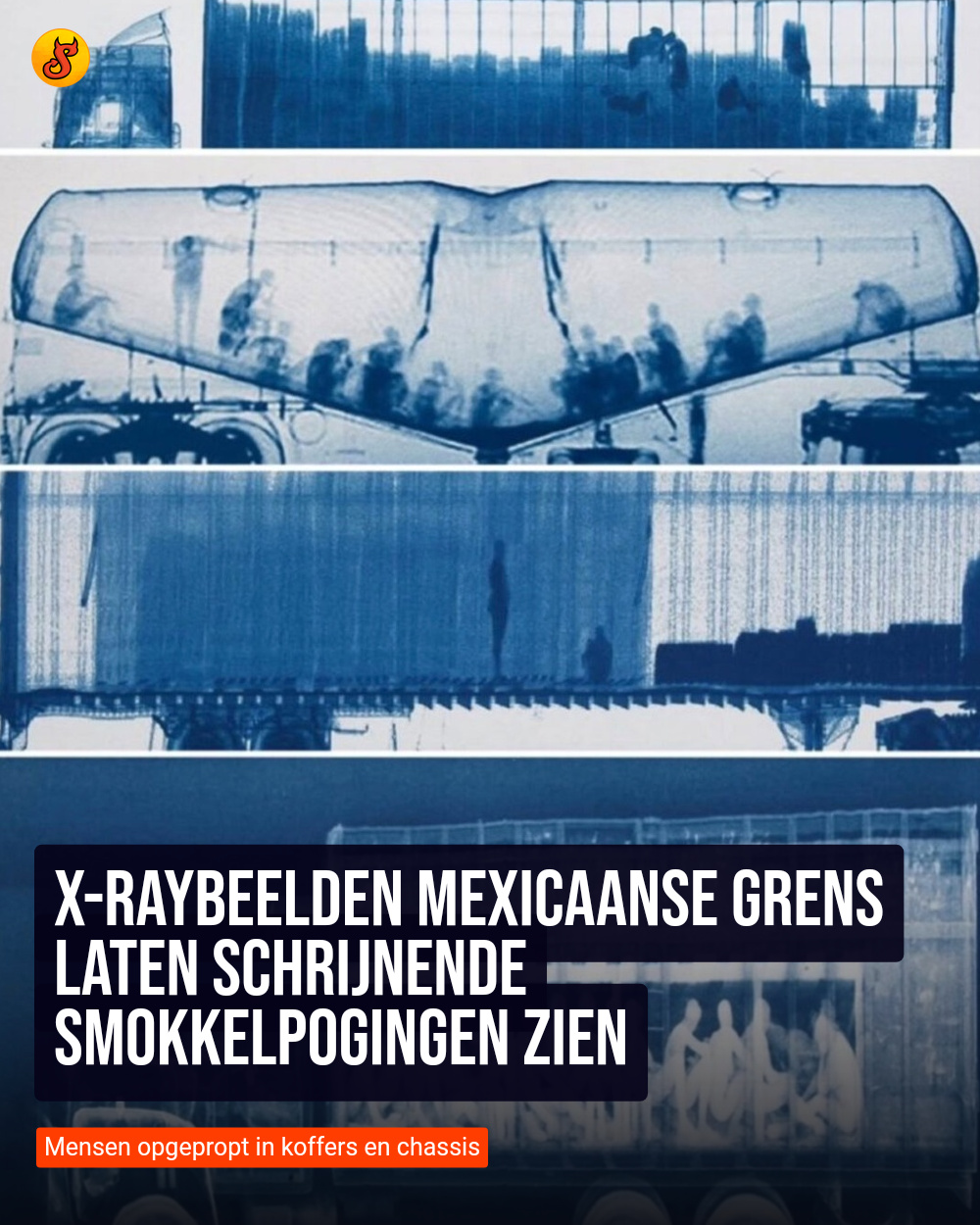 X-raybeelden Mexicaanse grens laten schrijnende smokkelpogingen zien