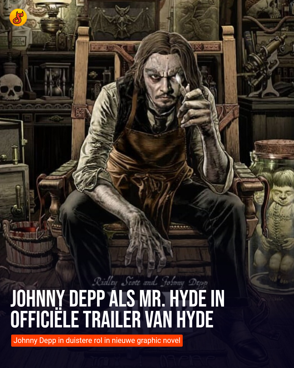 Johnny Depp als Mr. Hyde in officiële trailer van Hyde