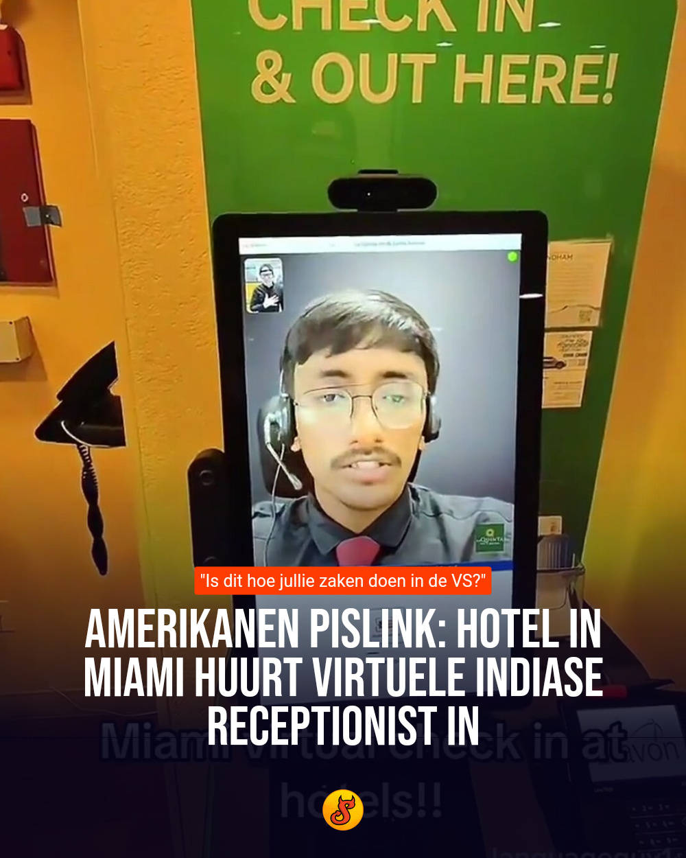 Amerikanen pislink: Hotel in Miami huurt virtuele Indiase receptionist in