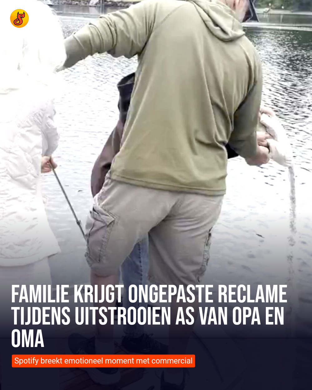 Familie krijgt ongepaste reclame tijdens uitstrooien as van opa en oma