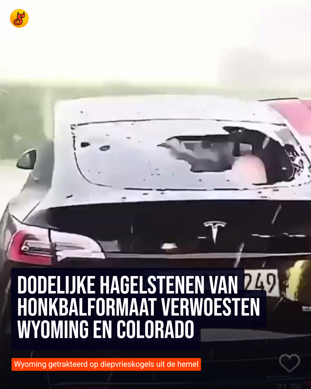 Dodelijke hagelstenen van honkbalformaat verwoesten Wyoming en Colorado