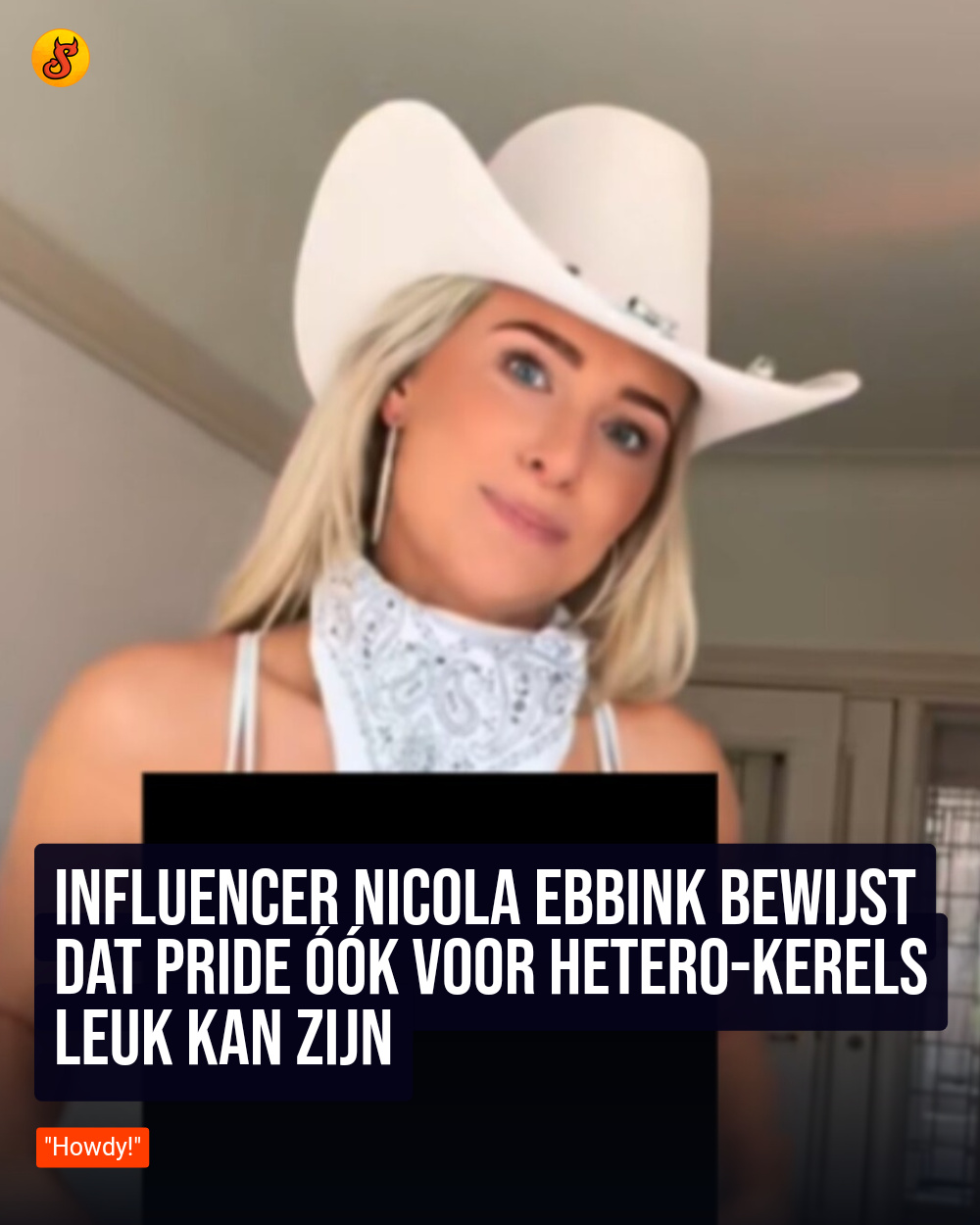 Influencer Nicola Ebbink bewijst dat Pride óók voor hetero-kerels leuk kan zijn