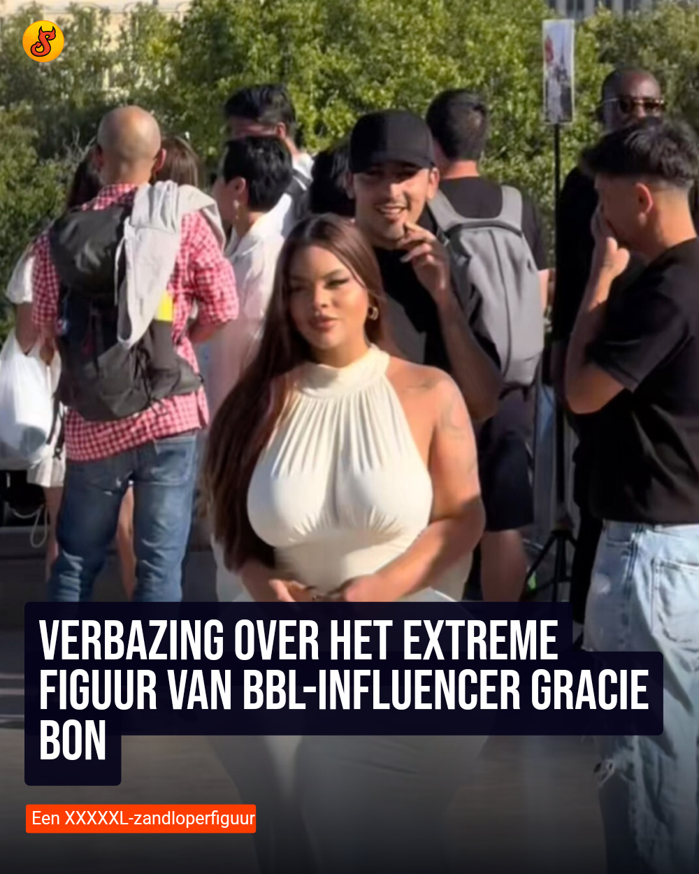Verbazing over het extreme figuur van BBL-influencer Gracie Bon